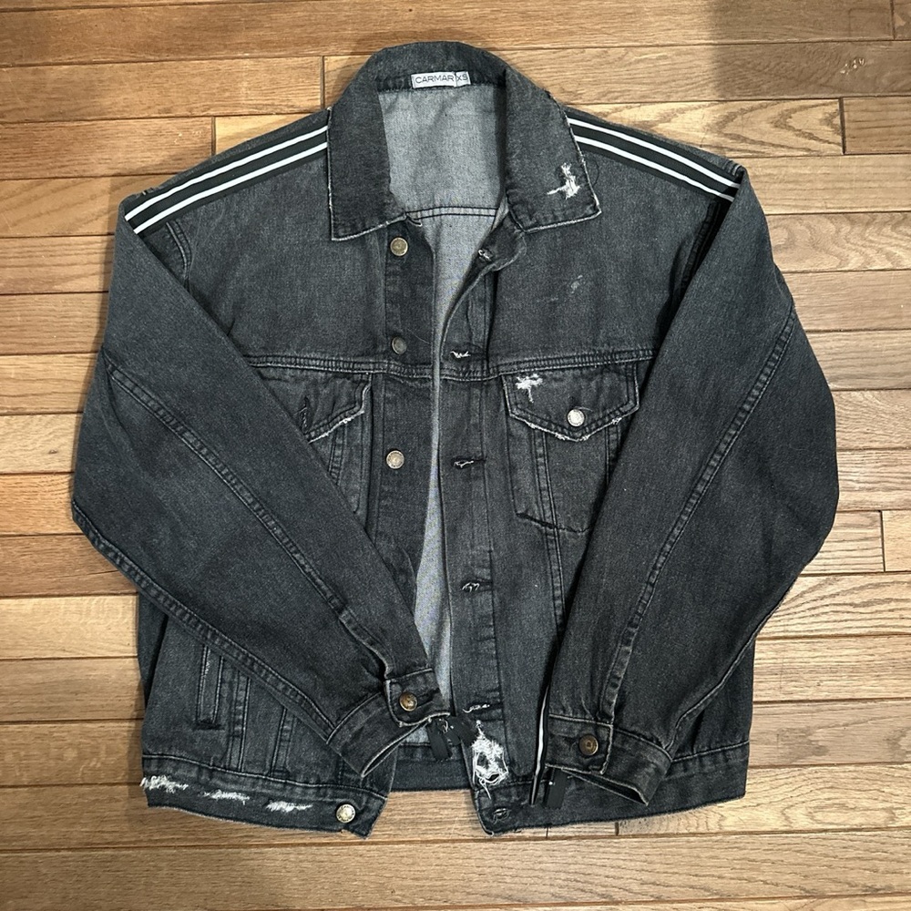 vintage black denim jacket